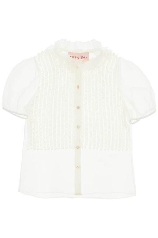 short-sleeved chiffon blouse