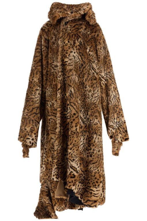 maxi faux fur coat in synthetic