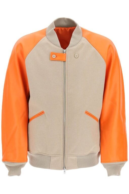 color block varsity bomber jacket