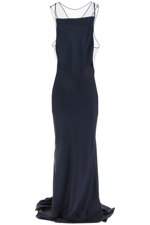 hammered satin gown