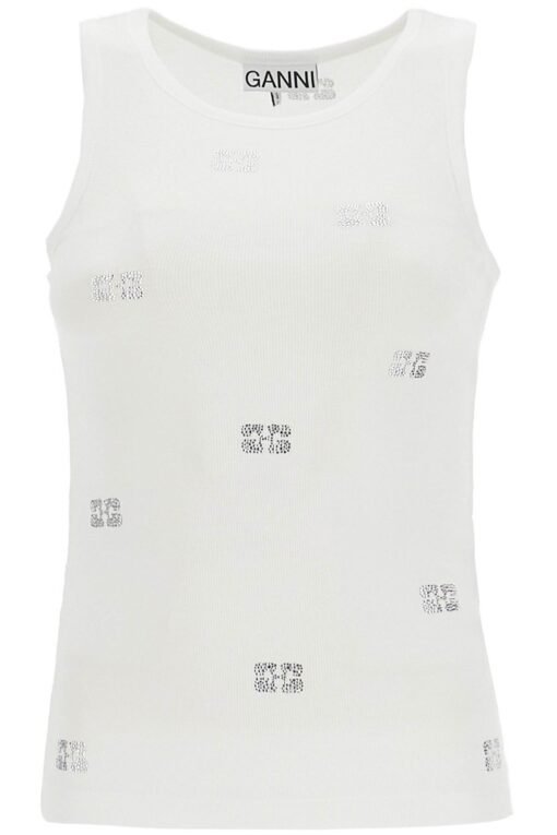 tank top with micro rhinest