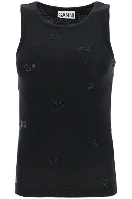 'tank top with rhinestone logo