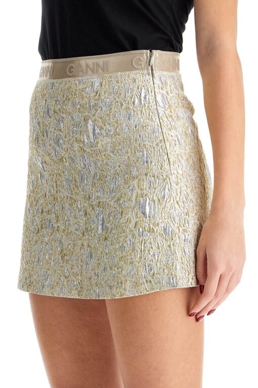 metallic cloquã© mini skirt - Image 4