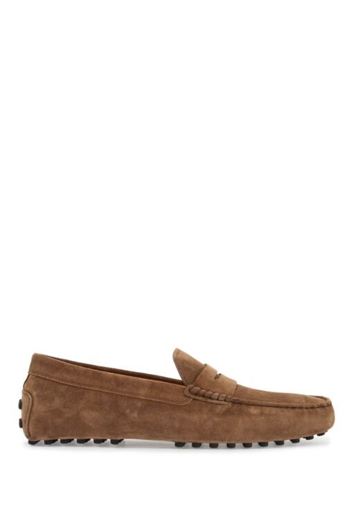 light walnut leather driving moccasin