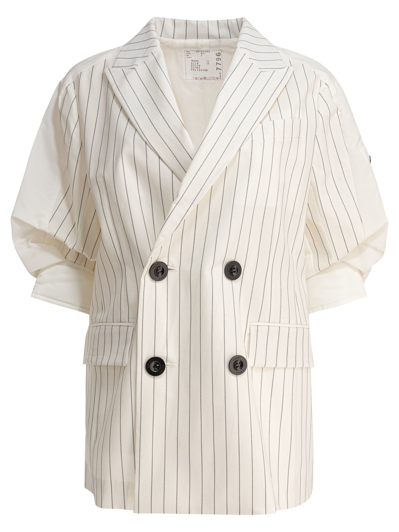 Balzer double-breasted wool and silk