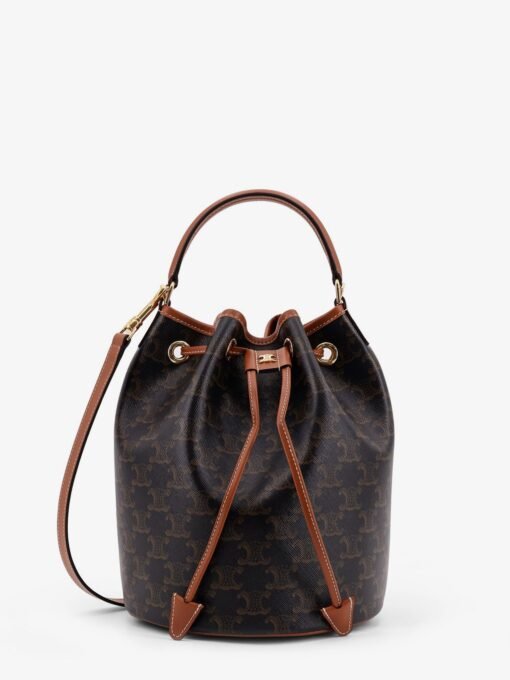 Clara Triomphe Canvas and leather bucket bag