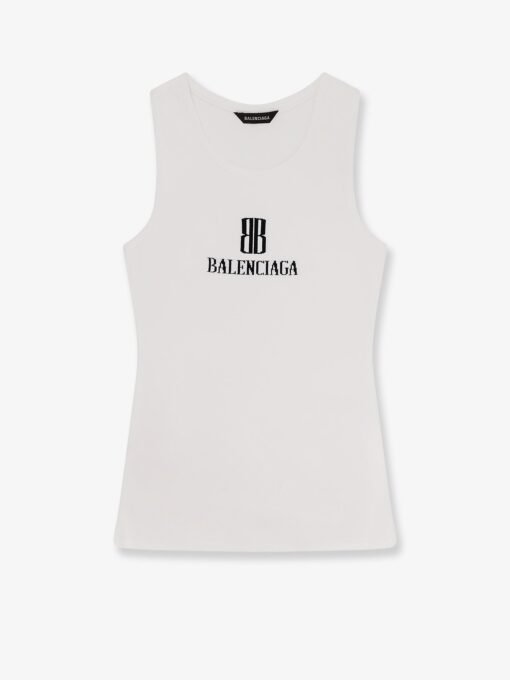 Ribbed viscose blend tank top