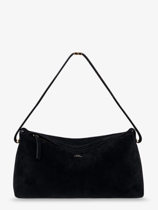Scoop suede clutch