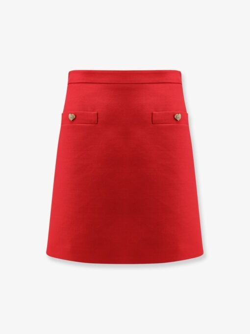 Crepe Couture skirt with Heart jewel buttons