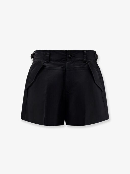 Wool blend shorts