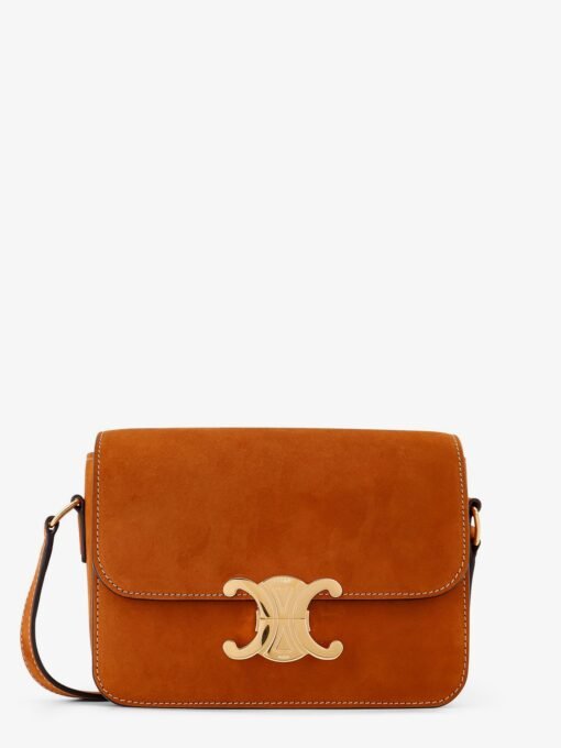 Teen Triomphe suede shoulder bag