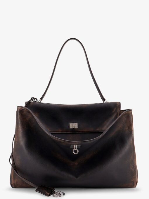 Rodeo leather shoulder bag with used effect