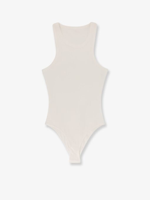 Halter cotton and viscose bodysuit