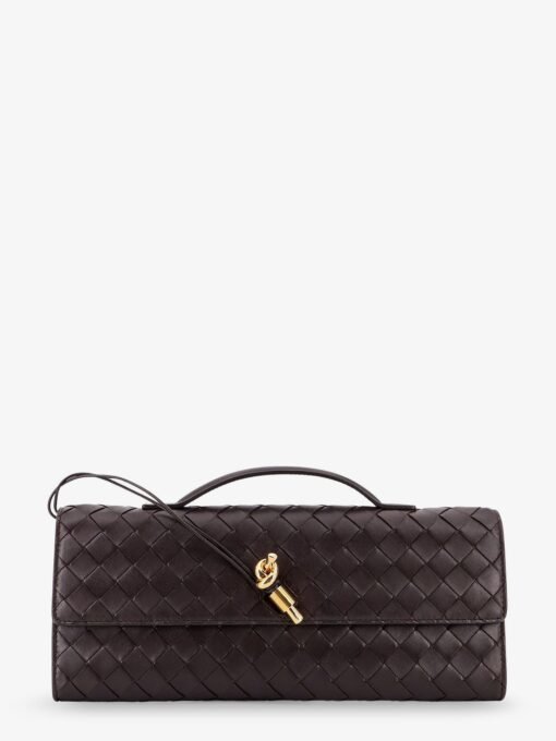 Andiamo leather clutch with Intrecciato motif