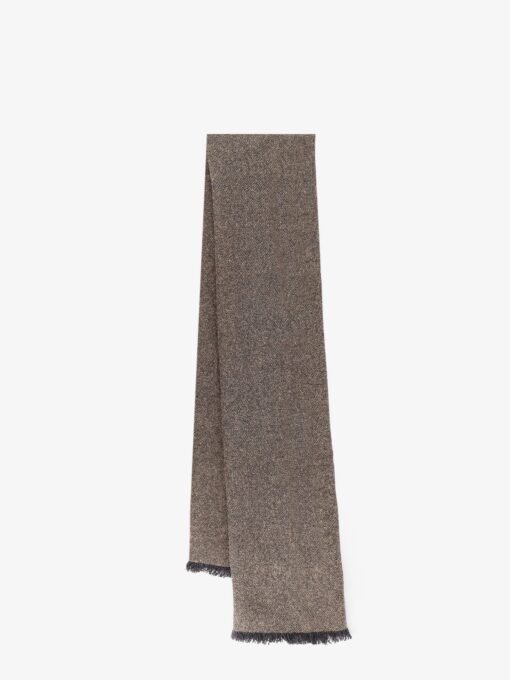 Cashmere blend scarf with lurex profiles