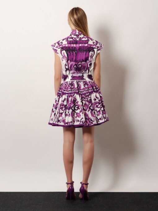 Cotton shirt with Maiolica print - Image 3