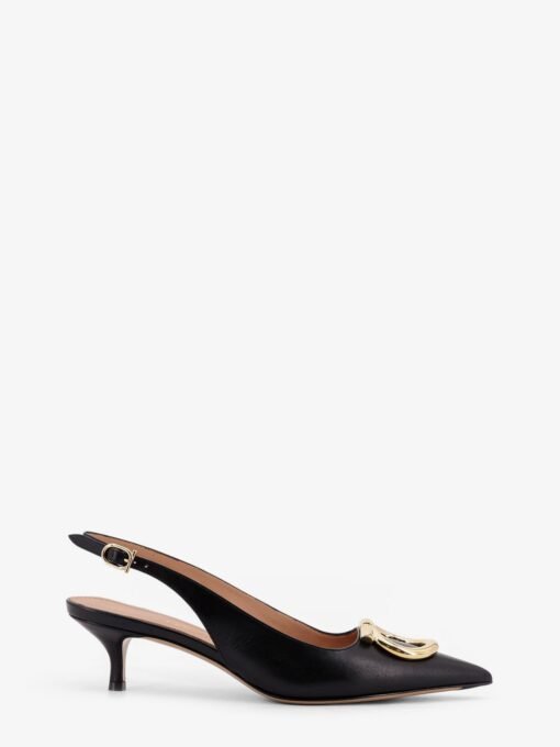 Sara leather décolleté with Gancini detail