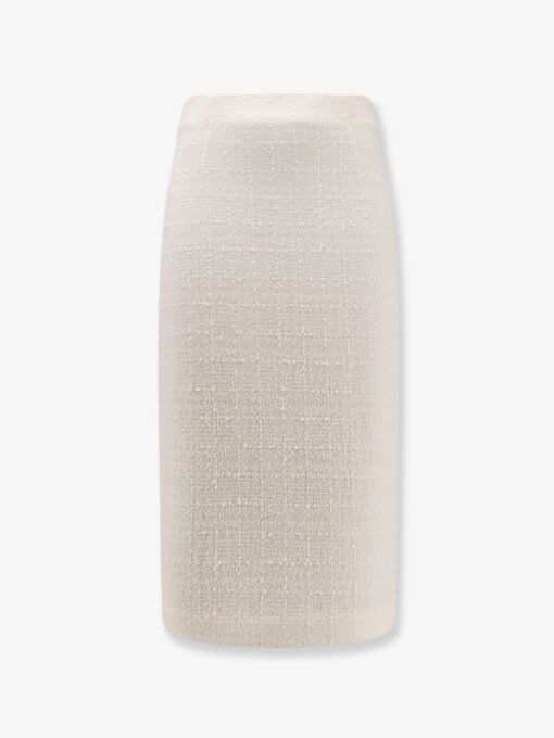 Blainef bouclé wool midi skirt