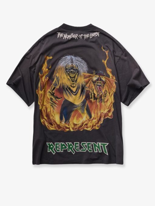 Iron Maiden Number of Beast cotton and hemp T-shirt - Image 3