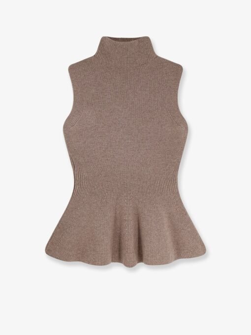 Ribbed wool and cashmere top