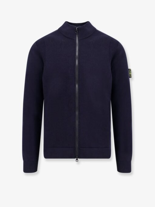 Certified virgin wool blend cardigan