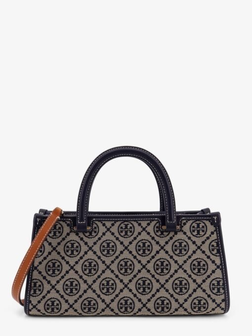 T Monogram E/W fabric and leather bag