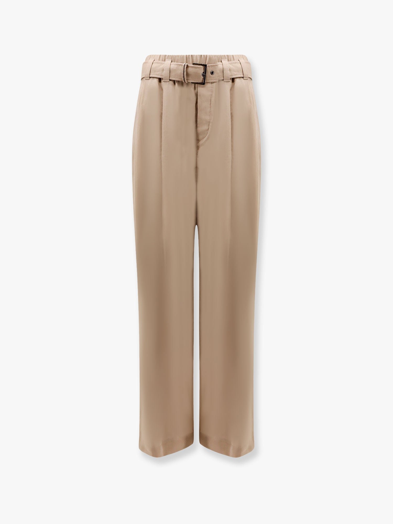 Trouser with belt and monili detail