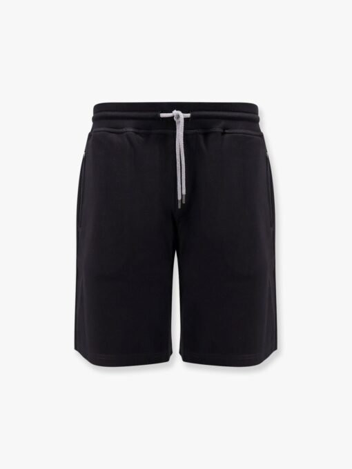 Cotton blend jogger shorts