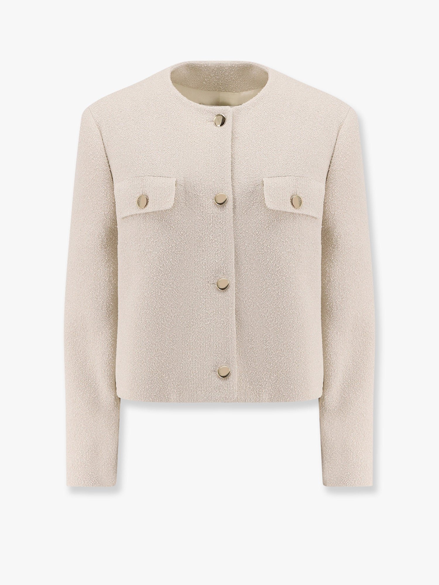 Blazer with metal buttons and lurex effect