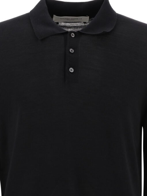 Wool long-sleeved polo shirt - Image 3