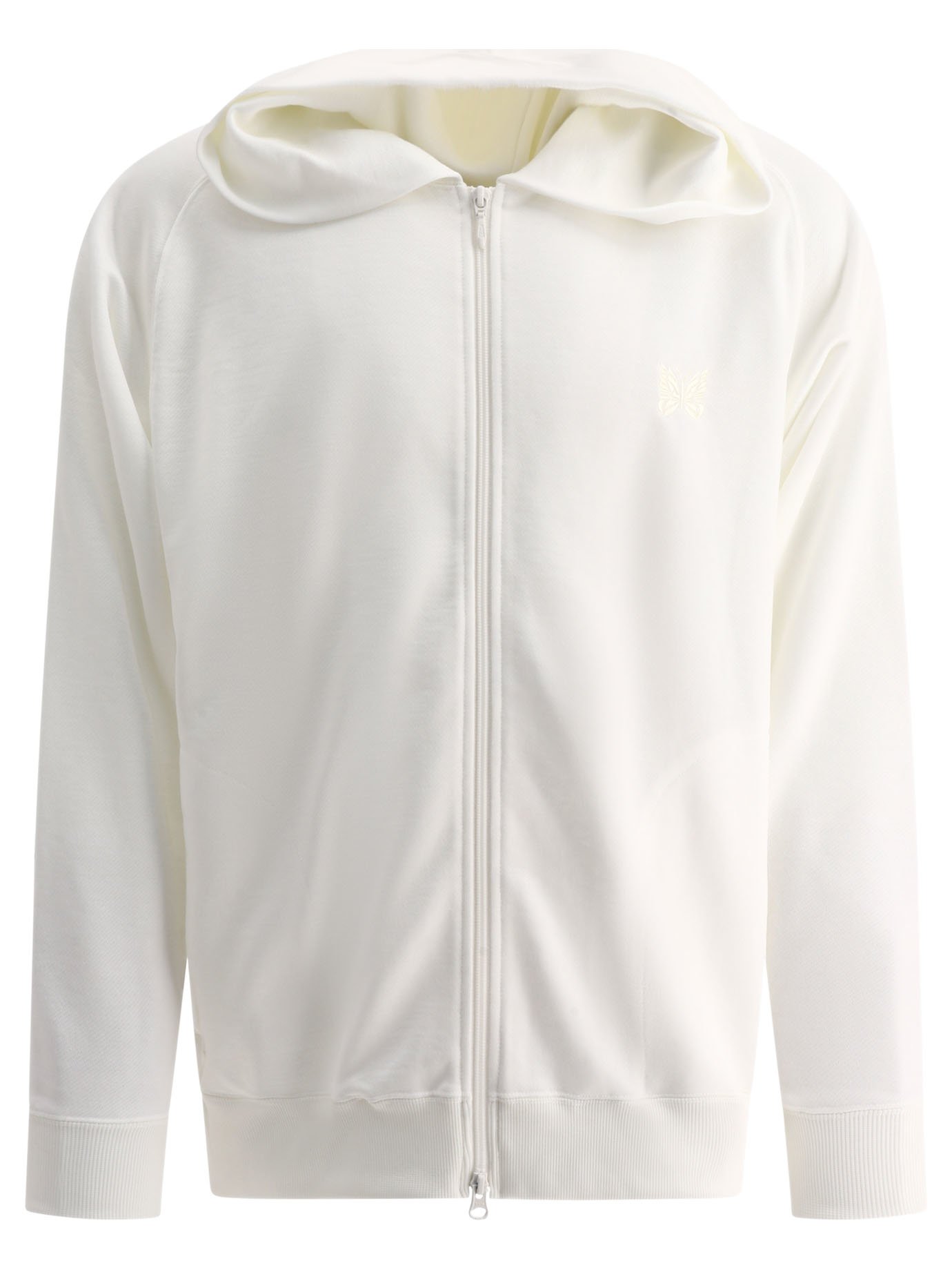 Embroidered zippered sweatshirt