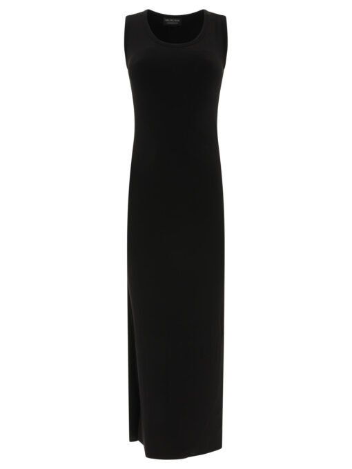 Ribbed jersey sleeveless dress