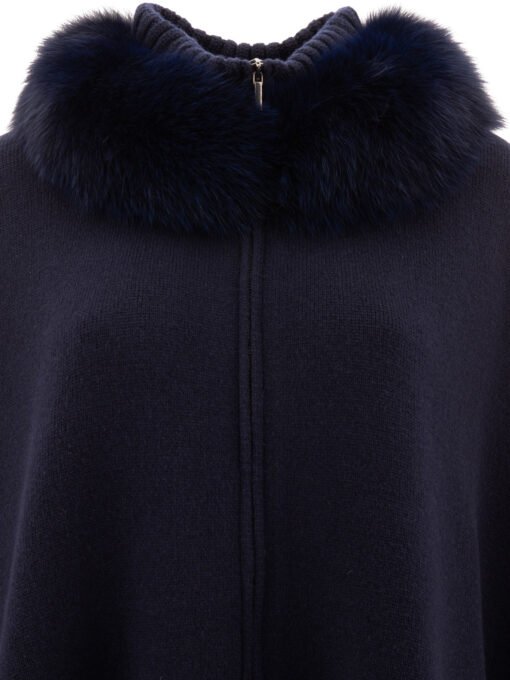 Wool and cashmere poncho - Image 3