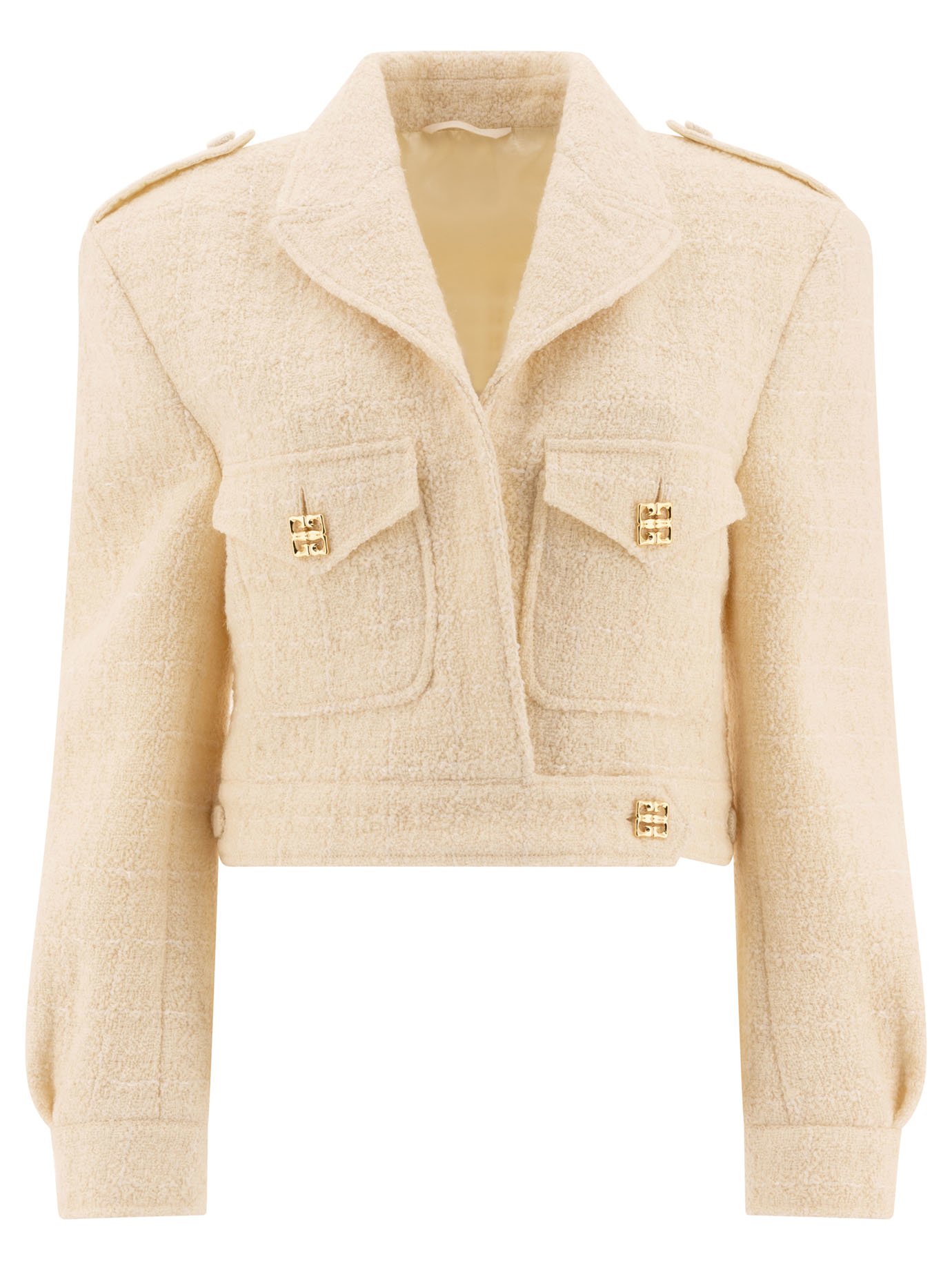 Short tweed jacket with 4G detail