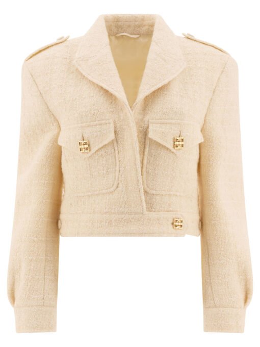 Short tweed jacket with 4G detail