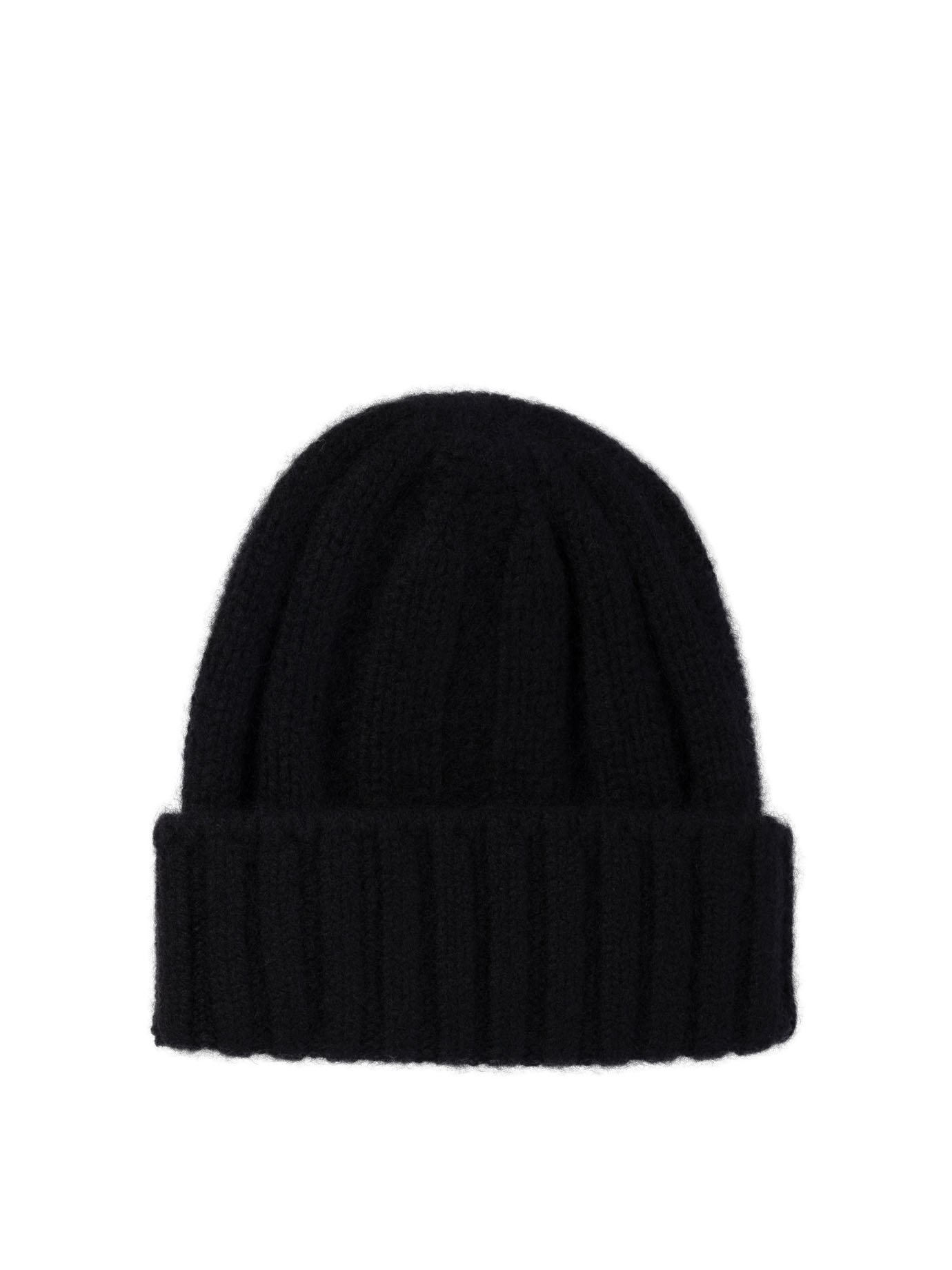 Ribbed cashmere beanie