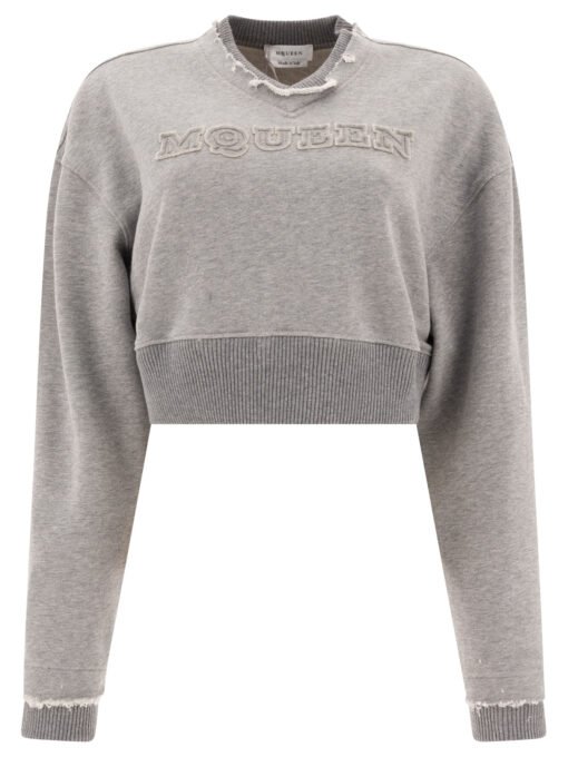 Cropped sweatshirt with McQueen logo