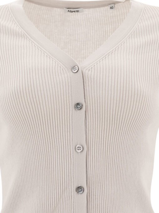 Cardigan in cotone con scollo a V - Image 3