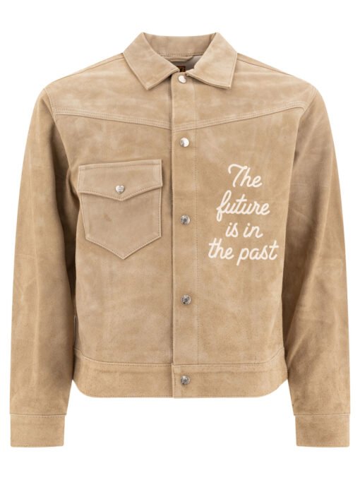 Suede leather jacket