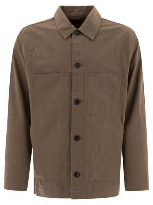 Cotton and linen utility jacket