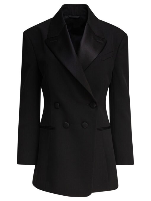 Blazer with pleated back