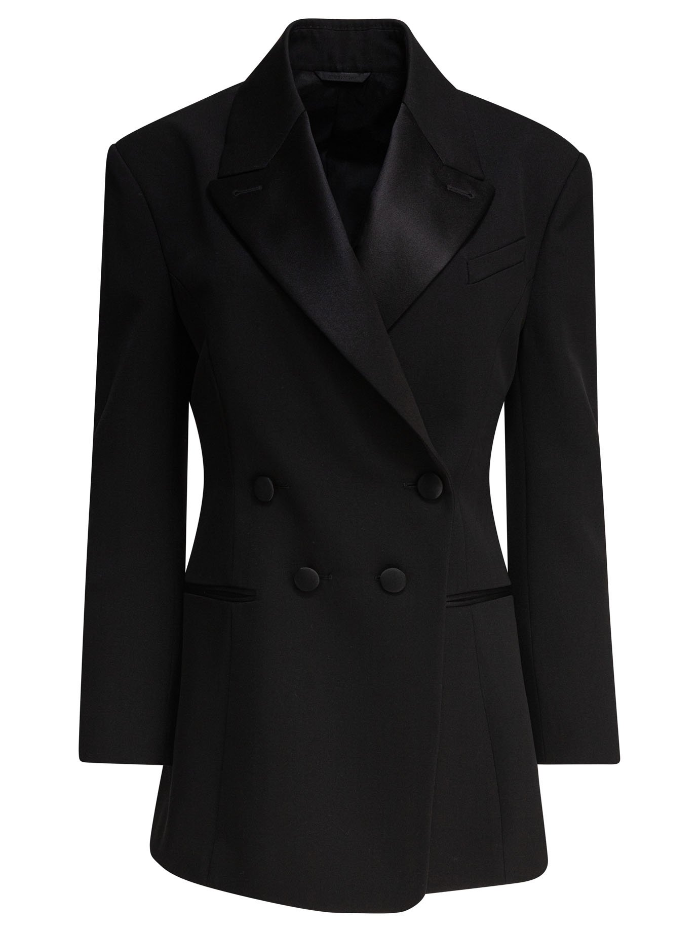 Blazer with pleated back