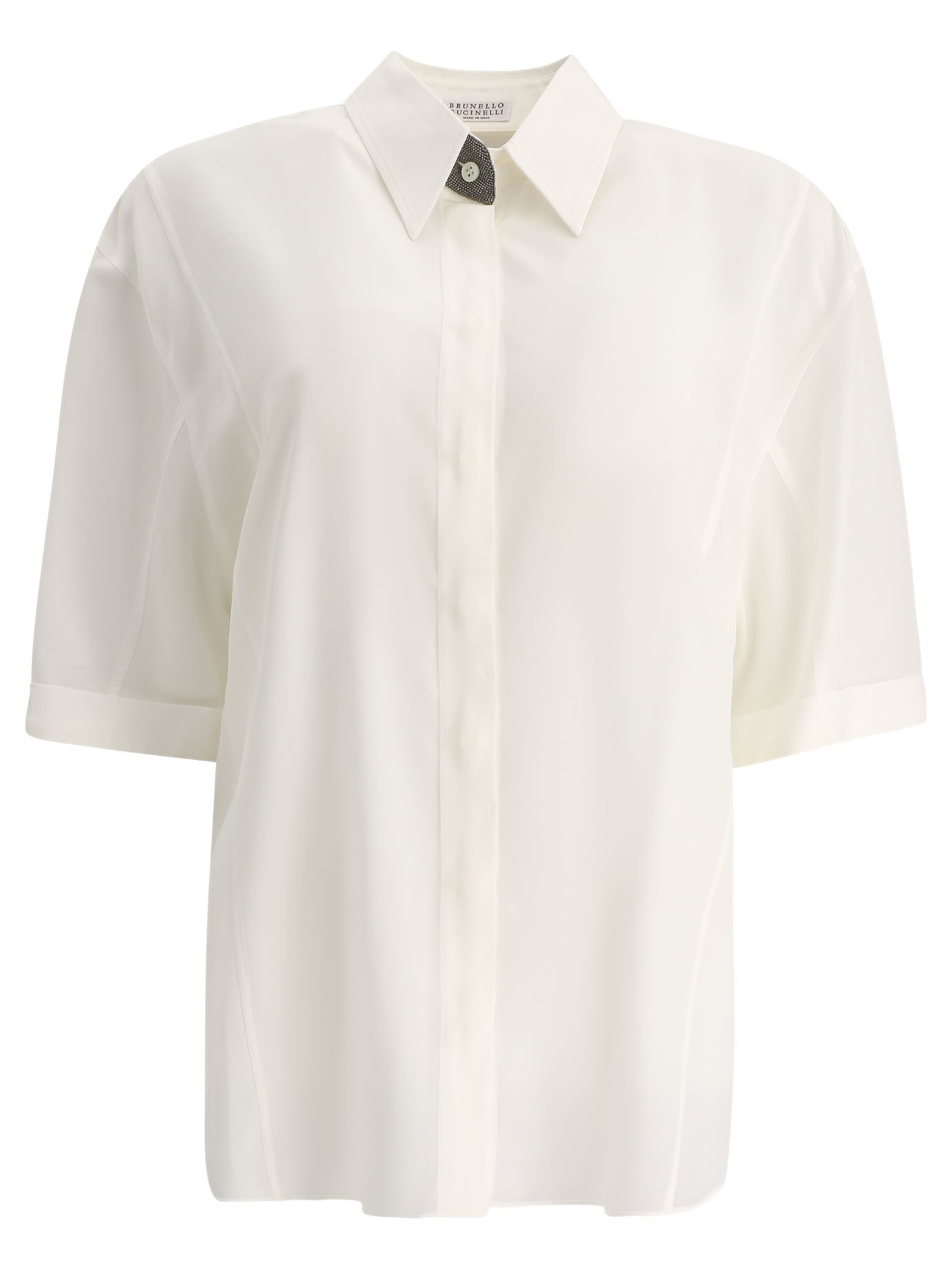 Crepe de chine shirt with Precious Buttonhole