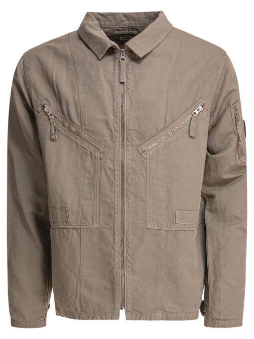 Cotton and linen overshirt