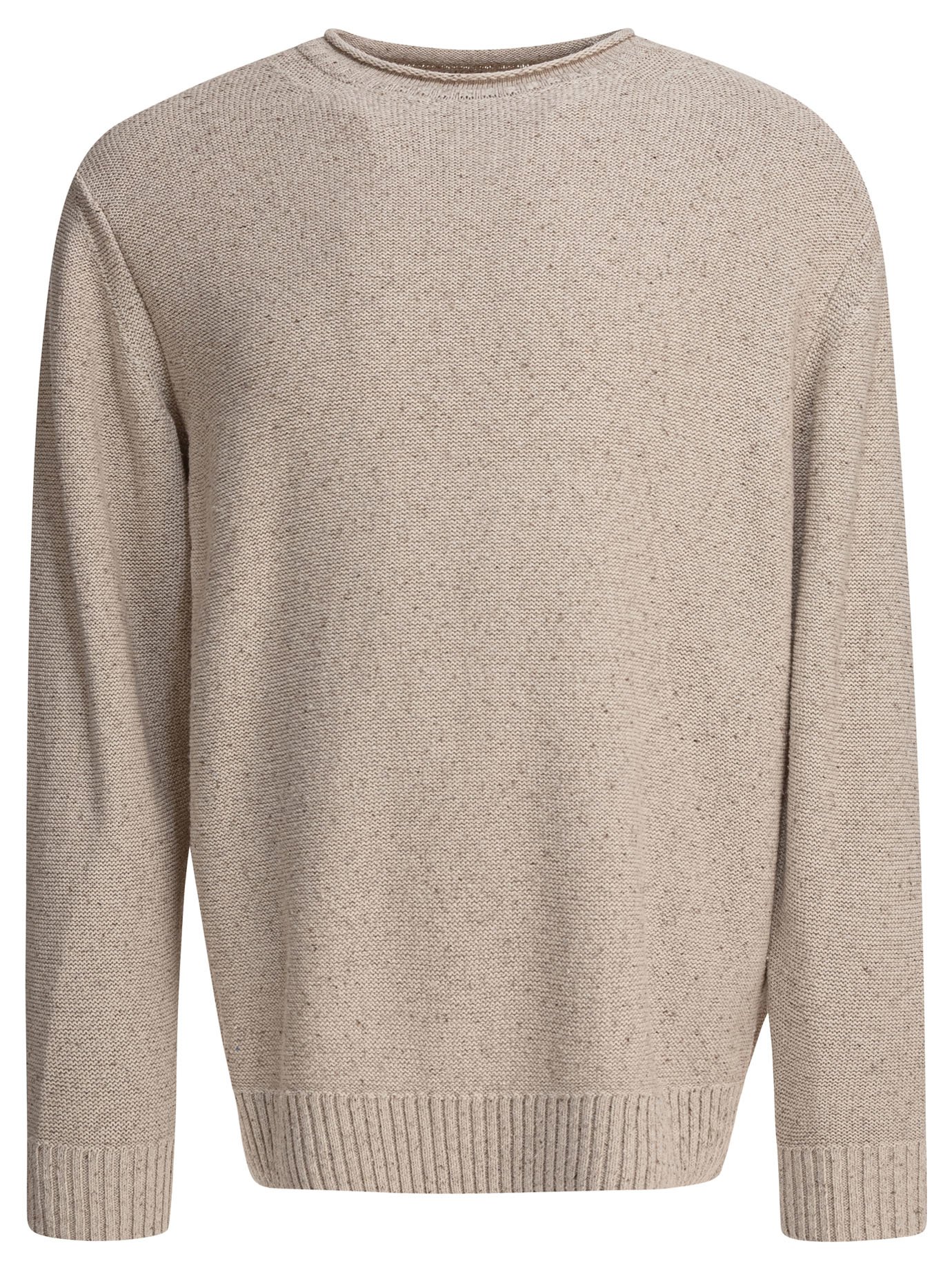 Round neck roll sweater