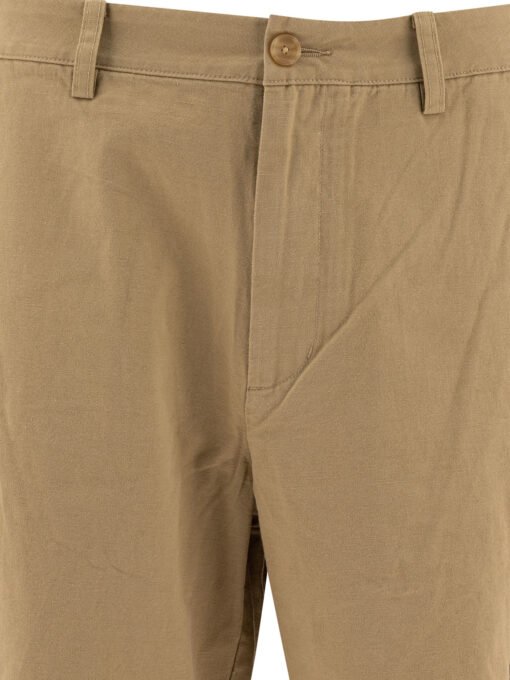 Cotton and linen cargo shorts - Image 3