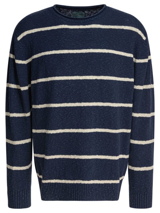Striped crewneck sweater