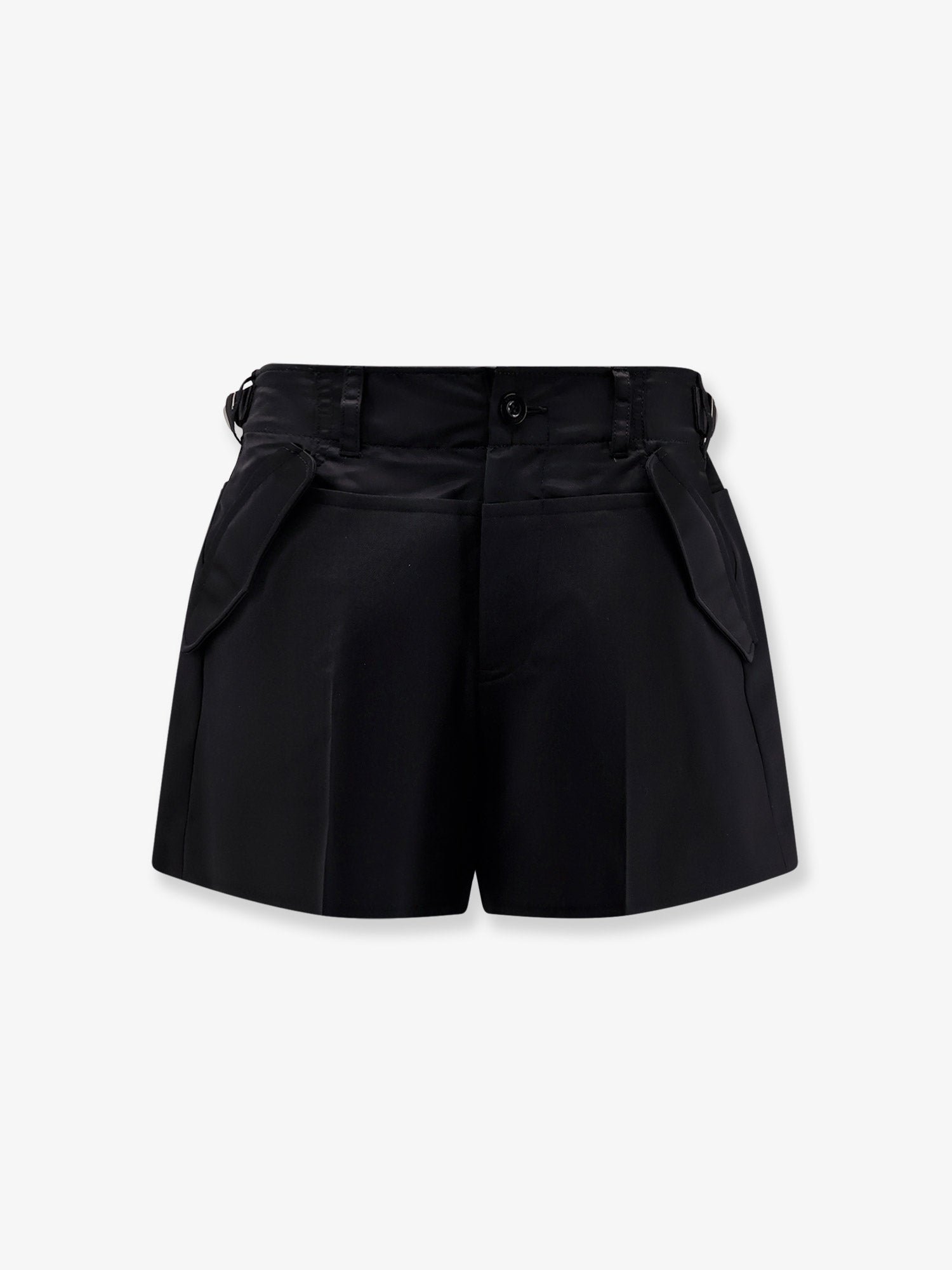 Wool blend shorts