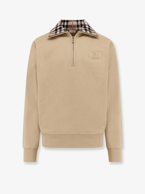Organic cotton half-zip sweater