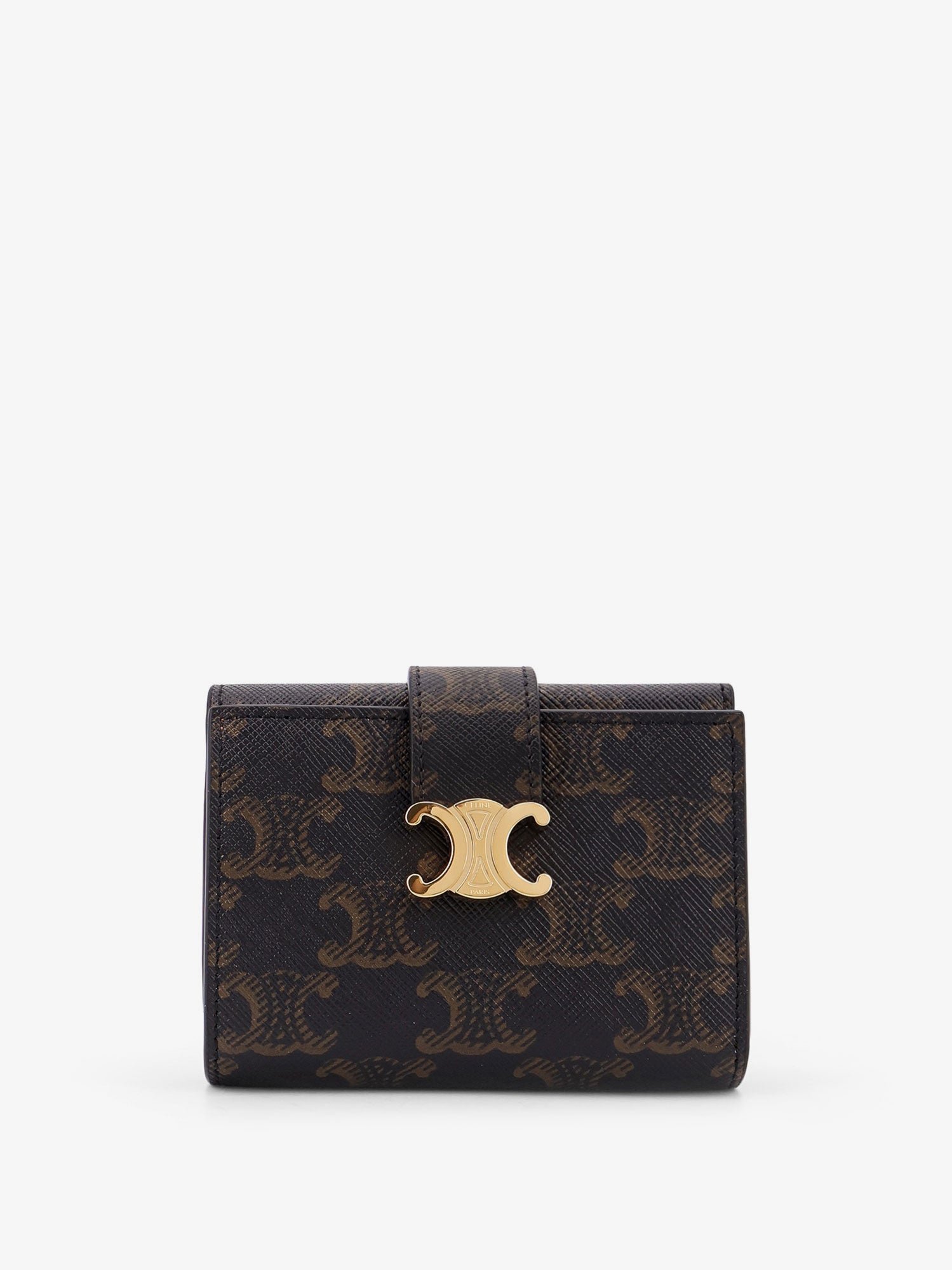 Trifold Triomphe coated canvas wallet